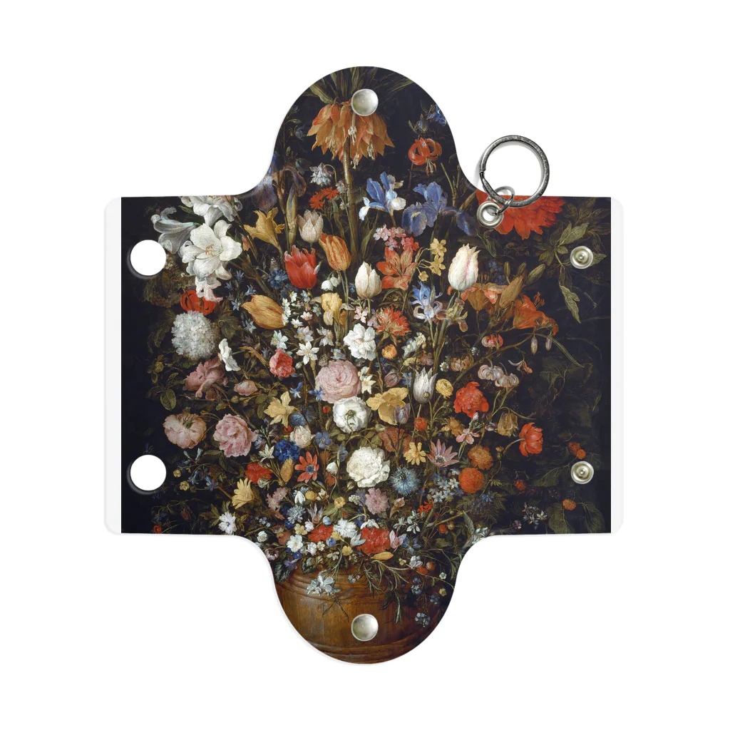 世界の絵画アートグッズのヤン・ブリューゲル（父）《木の器に咲く花》 ミニクリアマルチケース