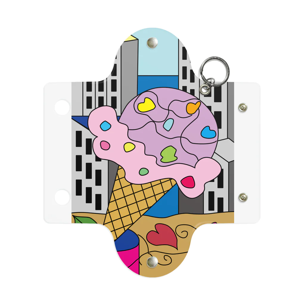 Blupiggのアイスクリーム ミニクリアマルチケース