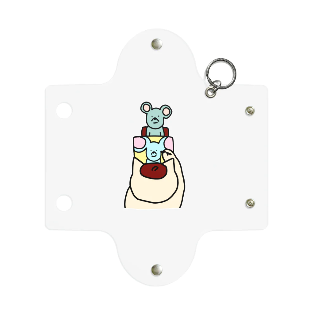 ＋Whimsyの似顔絵師ねこ Mini Clear Multipurpose Case