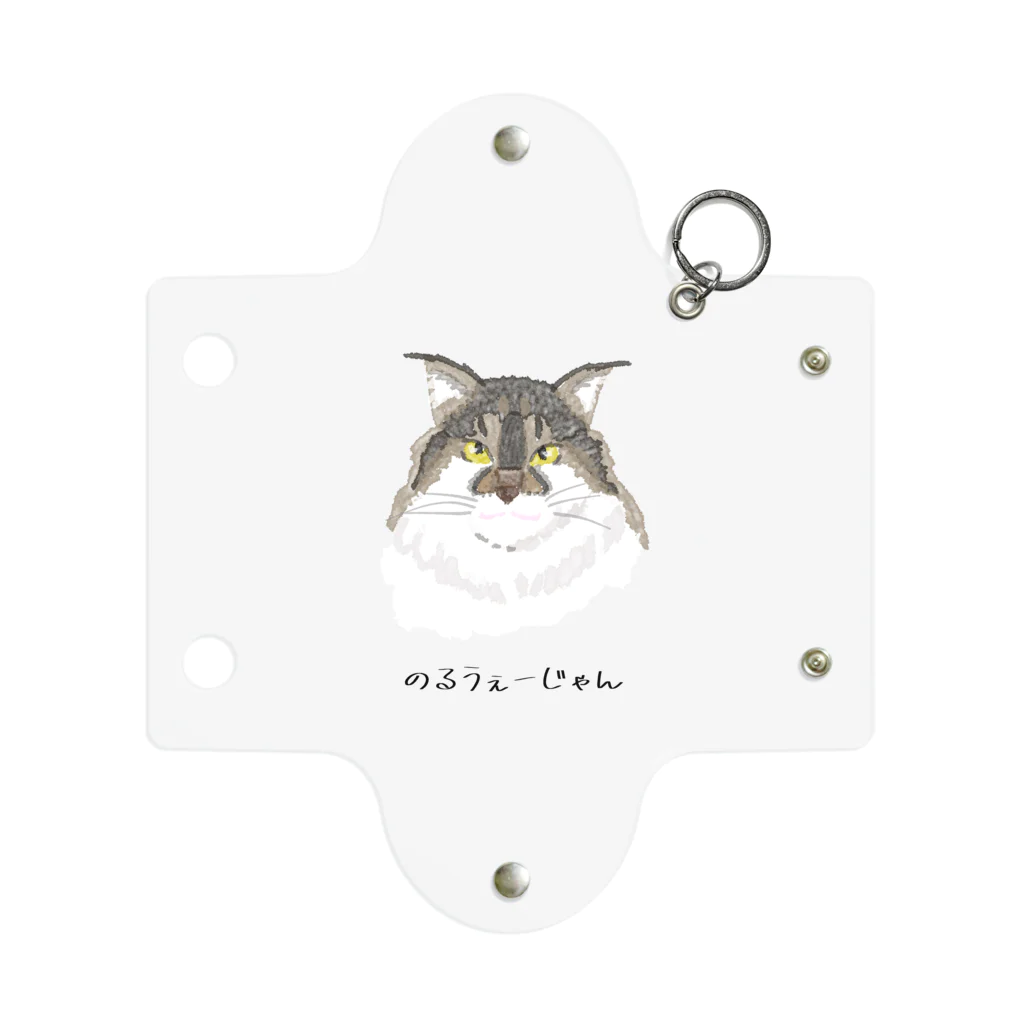 Mikke公式グッズのノルウェージャンフォレストキャット文字入り　猫ねこネコ Mini Clear Multipurpose Case