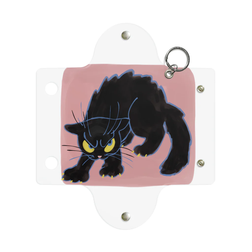 SMTRの黒猫　憤怒 Mini Clear Multipurpose Case