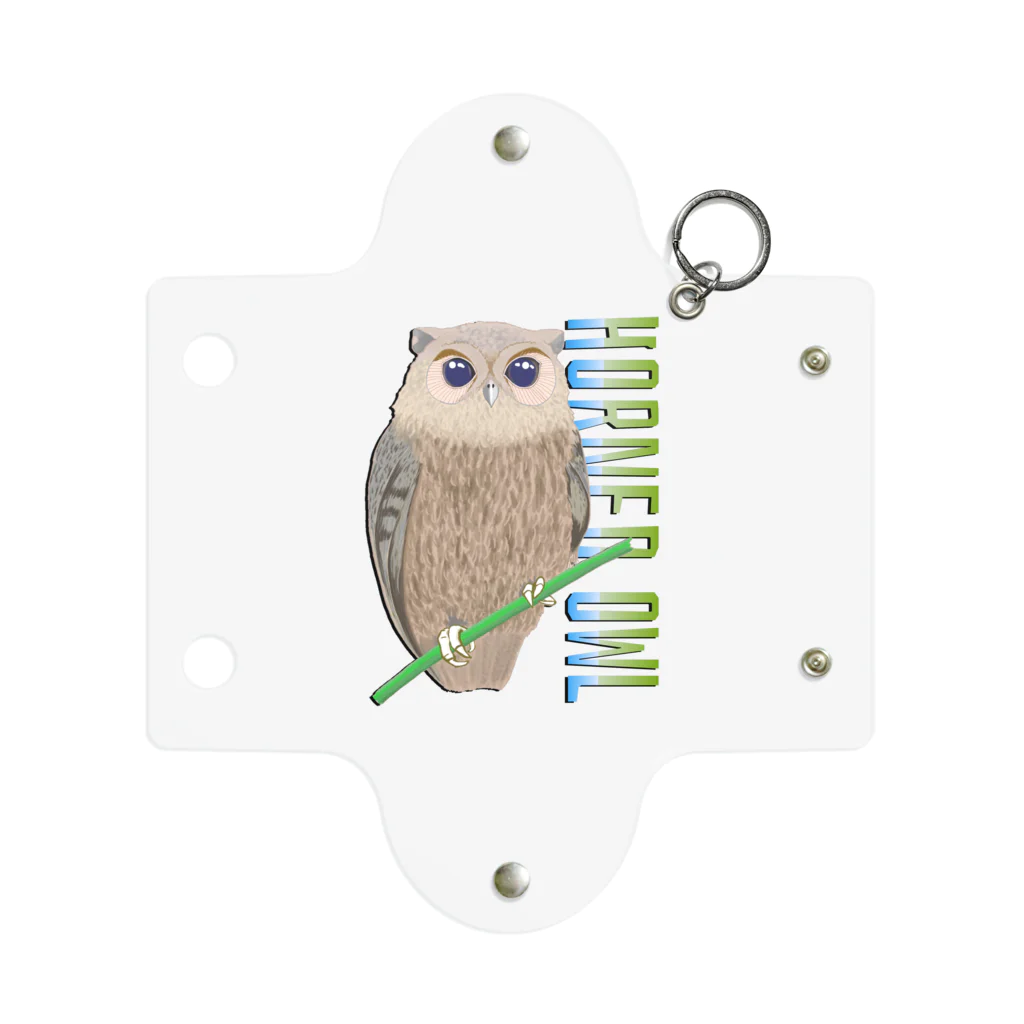 LalaHangeulのHORNED OWL (ミミズク) Mini Clear Multipurpose Case