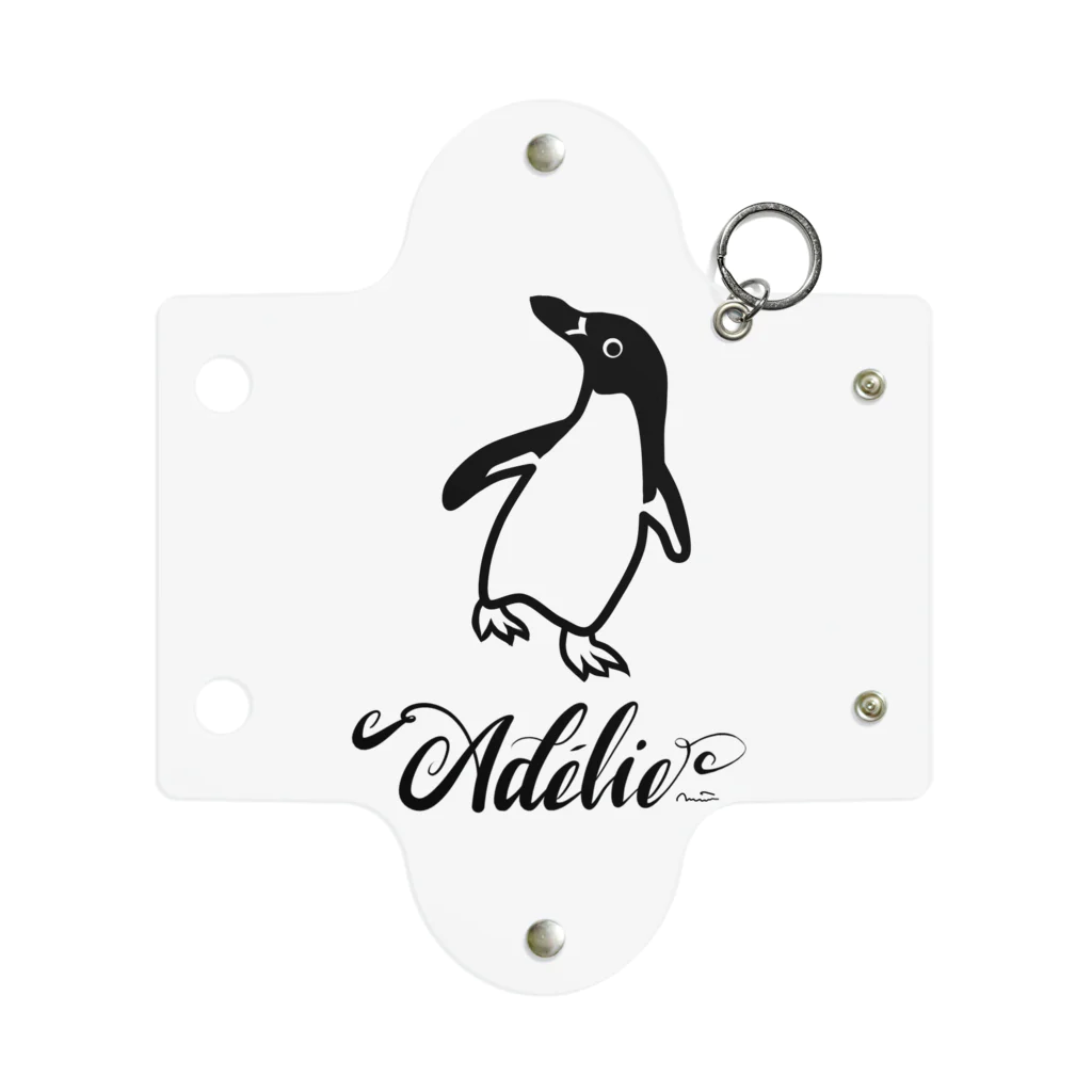 みみはんこ/消しゴムはんこのAdélie Penguin (+logo A) ミニクリアマルチケース