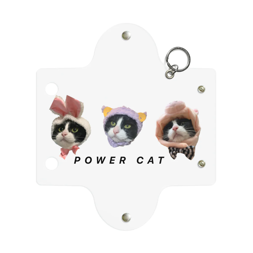 パワーSHOPのハチワレ猫のパワー ミニクリアマルチケース