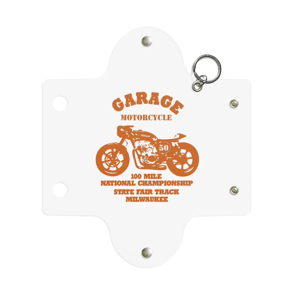 キッズモード某の武骨なバイクデザイン orange Mini Clear Multipurpose Case