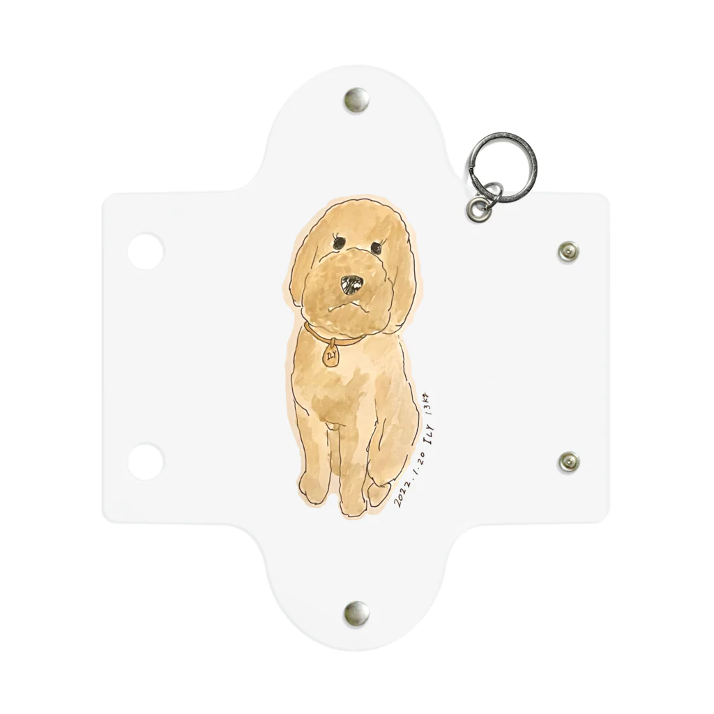 hawkのstandard poodle 『ily』 Mini Clear Multipurpose Case