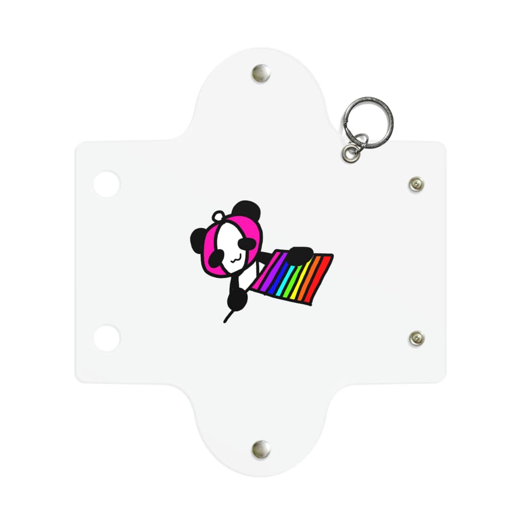 248-nijiya-のレインボーフラッグを見せつけるぱんこちゃん Mini Clear Multipurpose Case