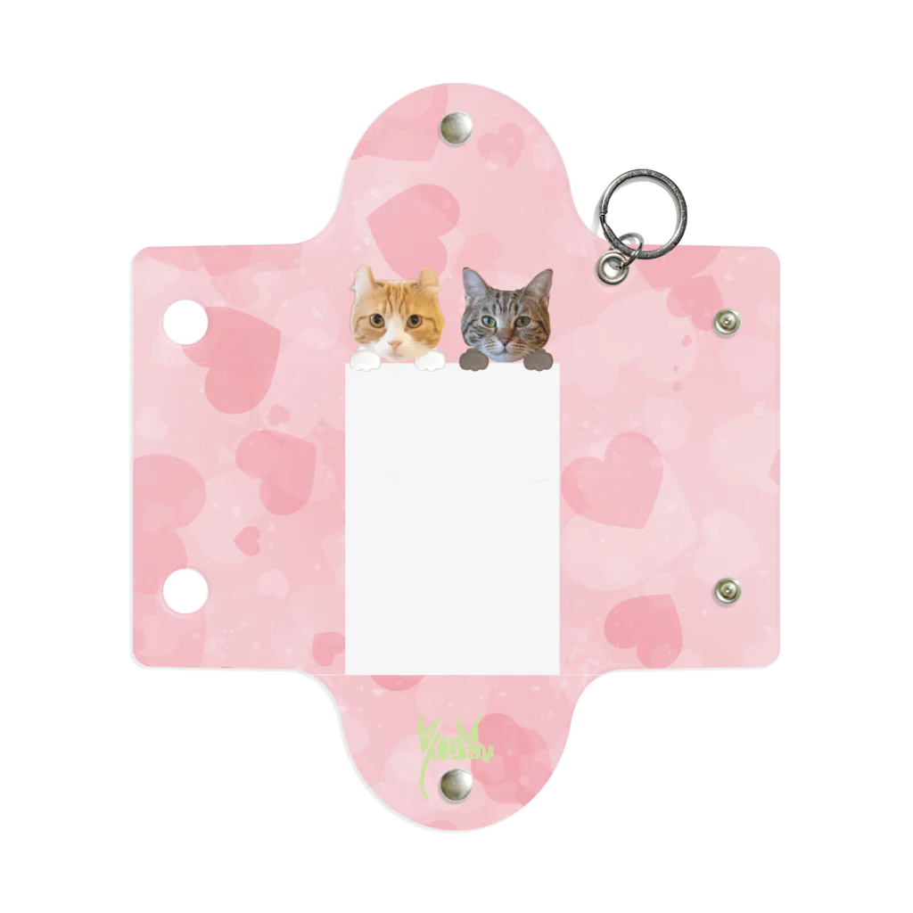 猫カフェにあにゃあグッズショップのみたらしちゃんわさびちゃんコンビのチェキケース Mini Clear Multipurpose Case