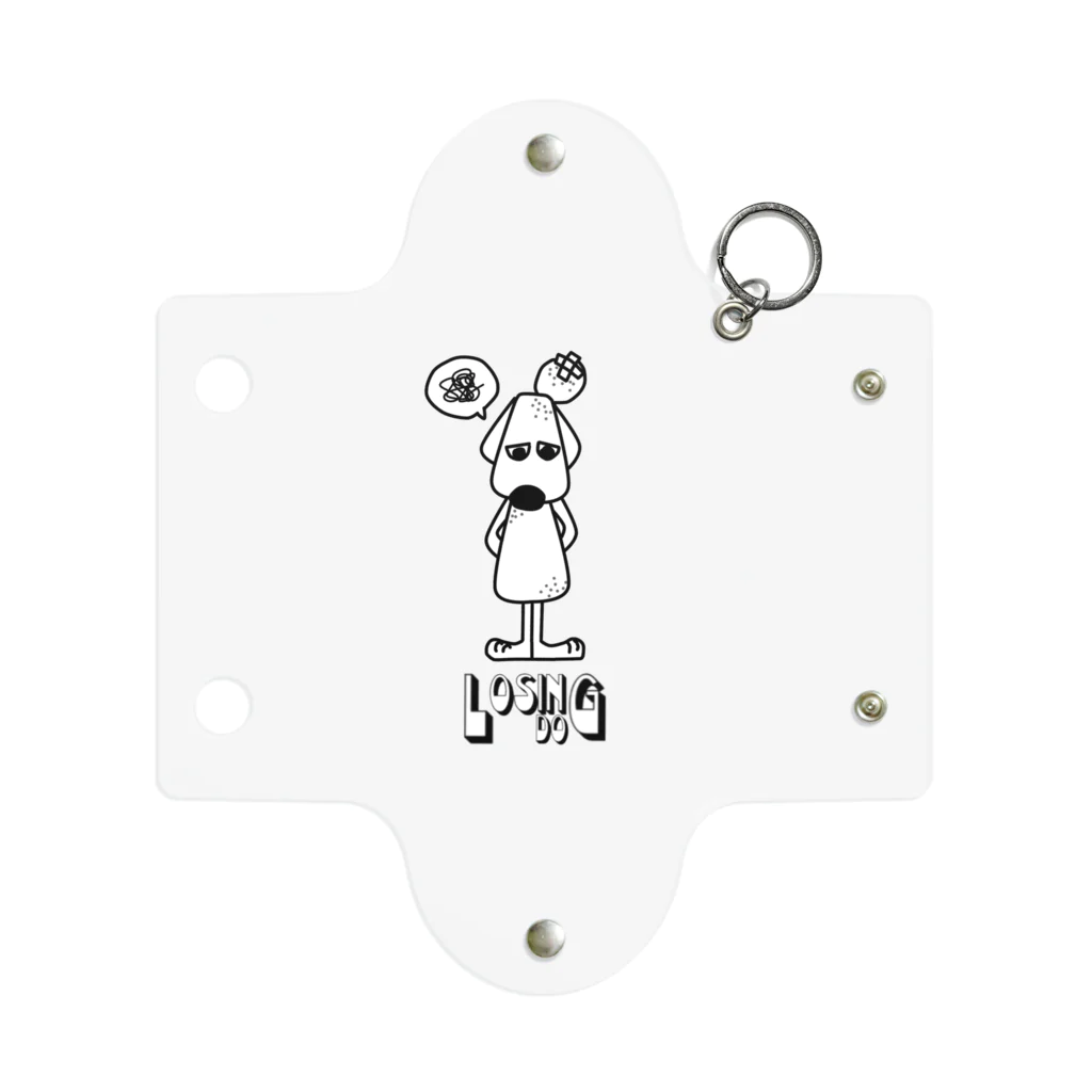 KONKONのLosingDog(負け犬)白黒ver. Mini Clear Multipurpose Case