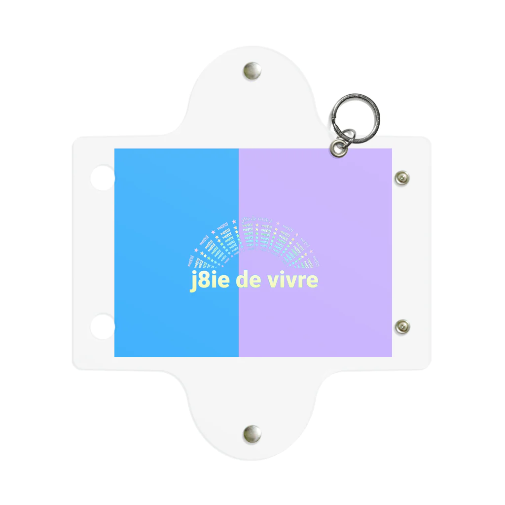 j8ie de vivre♪のありがとうの虹　生きる喜び∞人生を楽しく Mini Clear Multipurpose Case