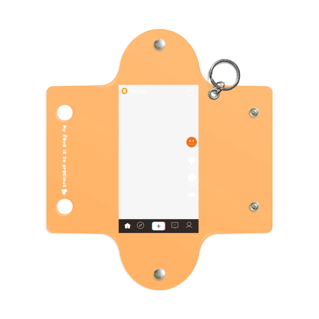 HonNeのSNSフレーム風　アクスタケースB（オレンジ） Mini Clear Multipurpose Case