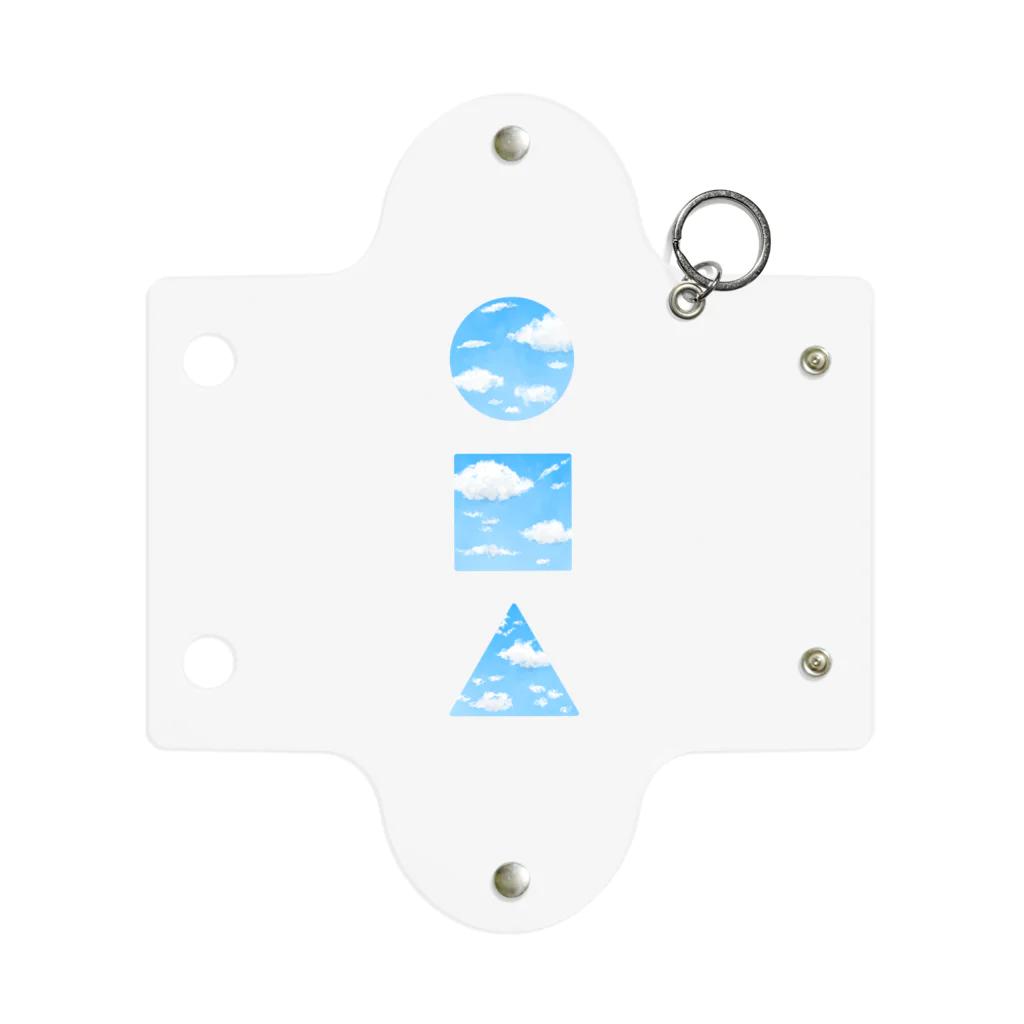 いくらおむすびの売店の青空と雲　図形　縦向き Mini Clear Multipurpose Case