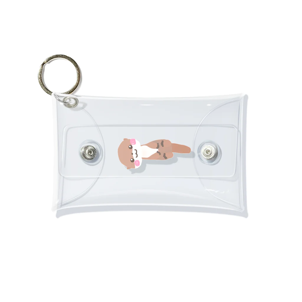 羊毛フェルトのMOFFU.（もっふ）のカワウソくん Mini Clear Multipurpose Case