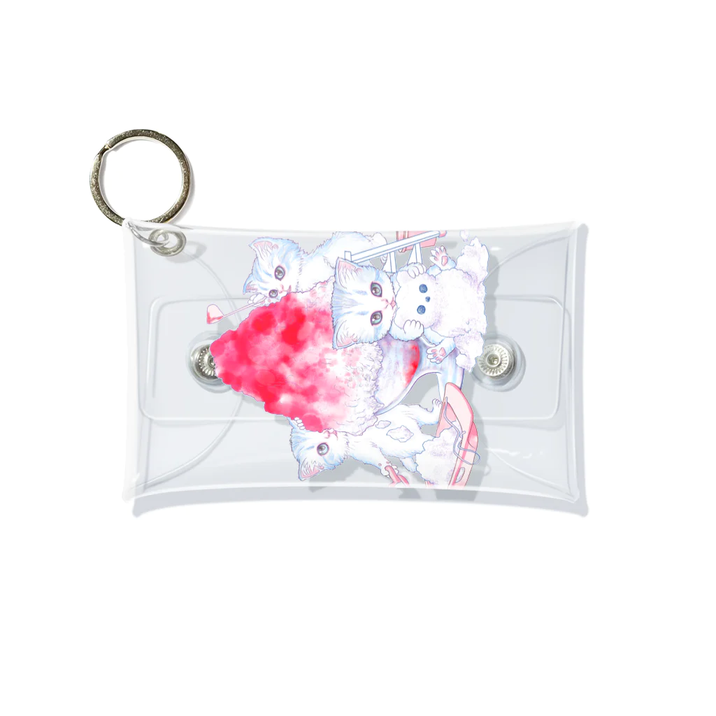 nya-mew（ニャーミュー）のかき氷大好き Mini Clear Multipurpose Case