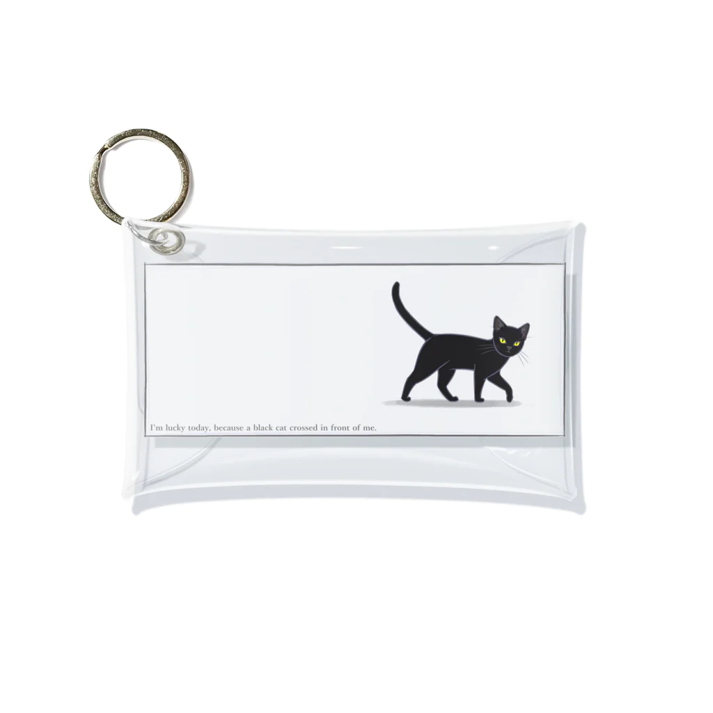 ハナイとトンの猫が目の前を横切った（黒猫） Mini Clear Multipurpose Case