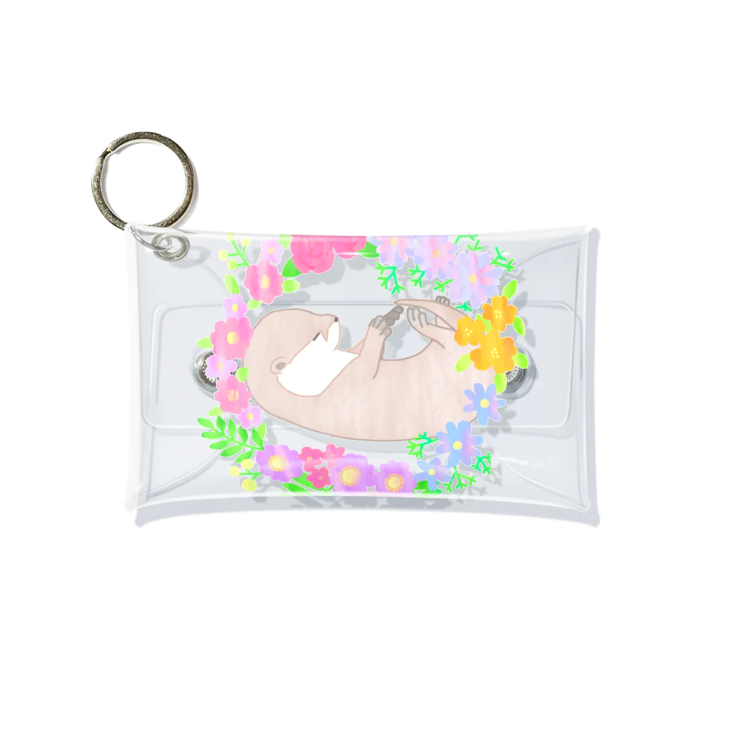 羊毛フェルトのMOFFU.（もっふ）のカワウソの美ら（ちゅら）ちゃん Mini Clear Multipurpose Case