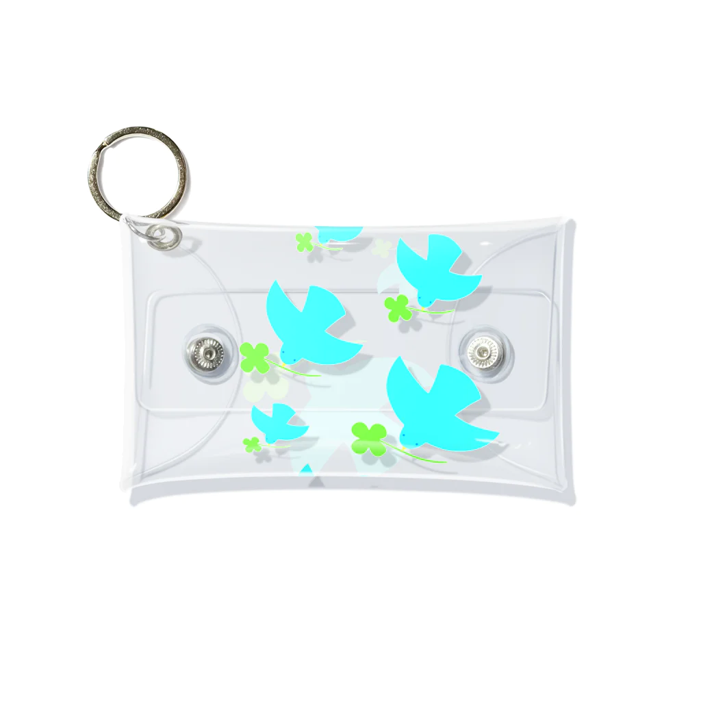 AROMA☆LOVELYのクローバーを運ぶ鳥 Mini Clear Multipurpose Case