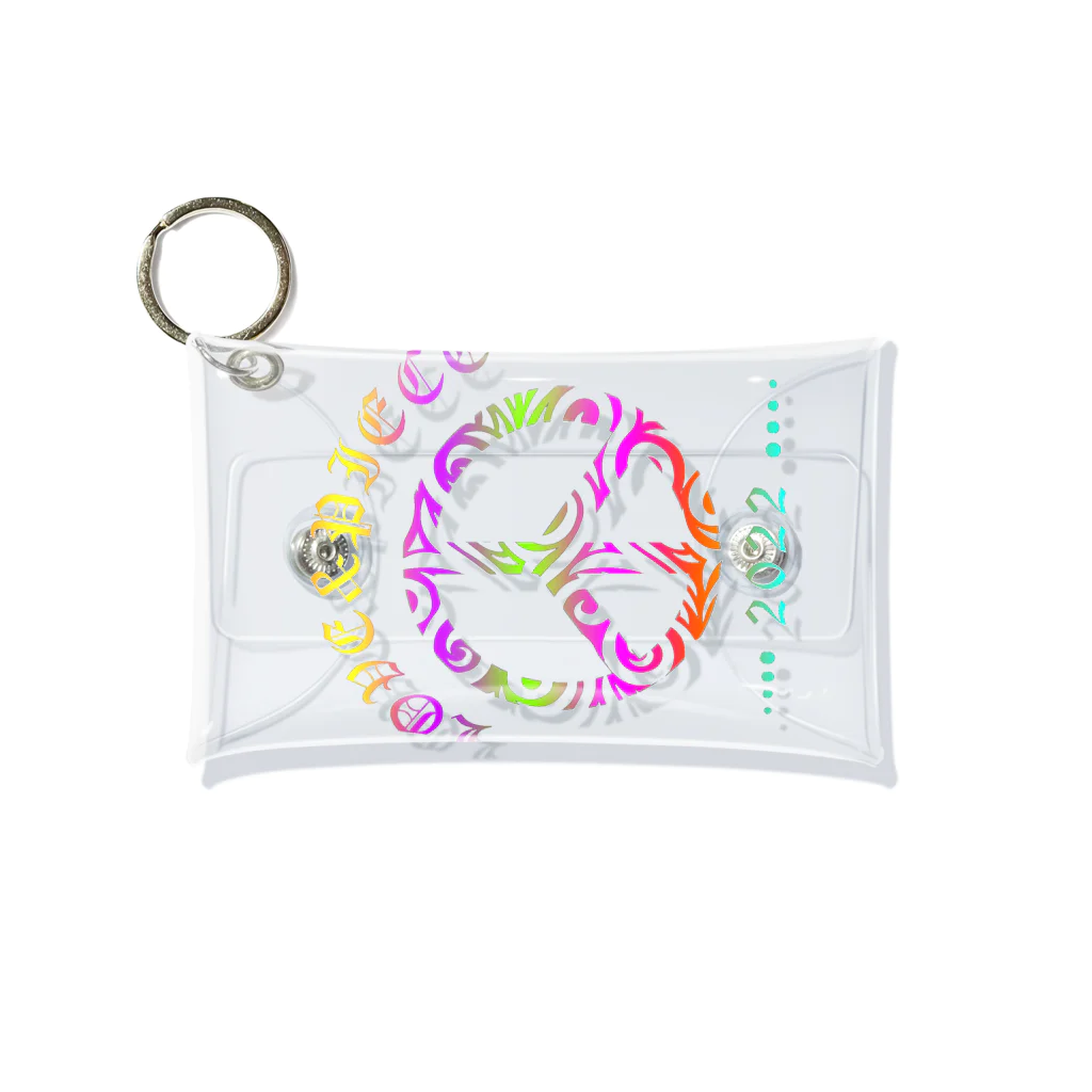 薈.collectionのLove＆peaceシリーズRainbowcolorバージョン Mini Clear Multipurpose Case