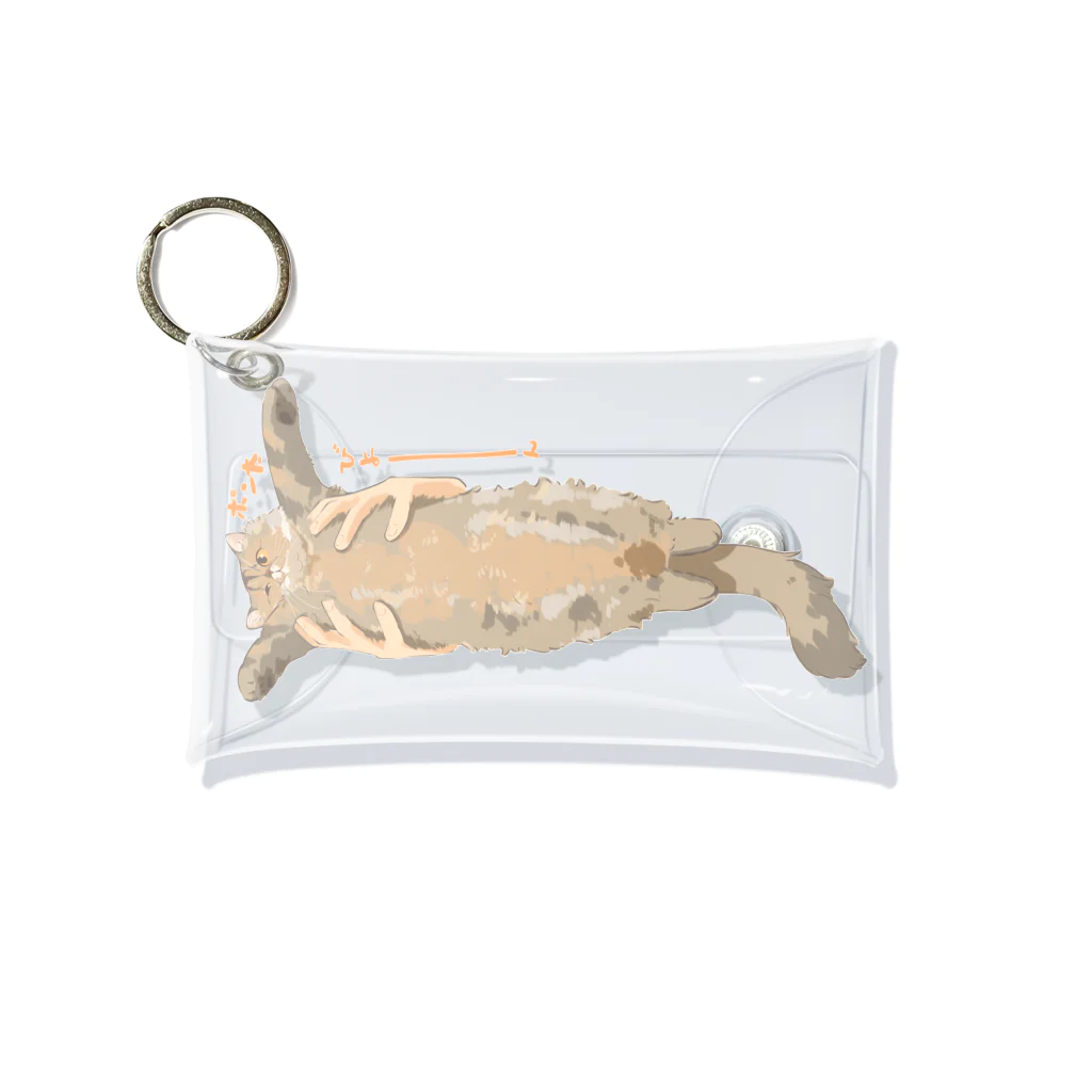 だいこくの猫絵生活ショップの抱っこびよーん猫_ポン太氏 Mini Clear Multipurpose Case