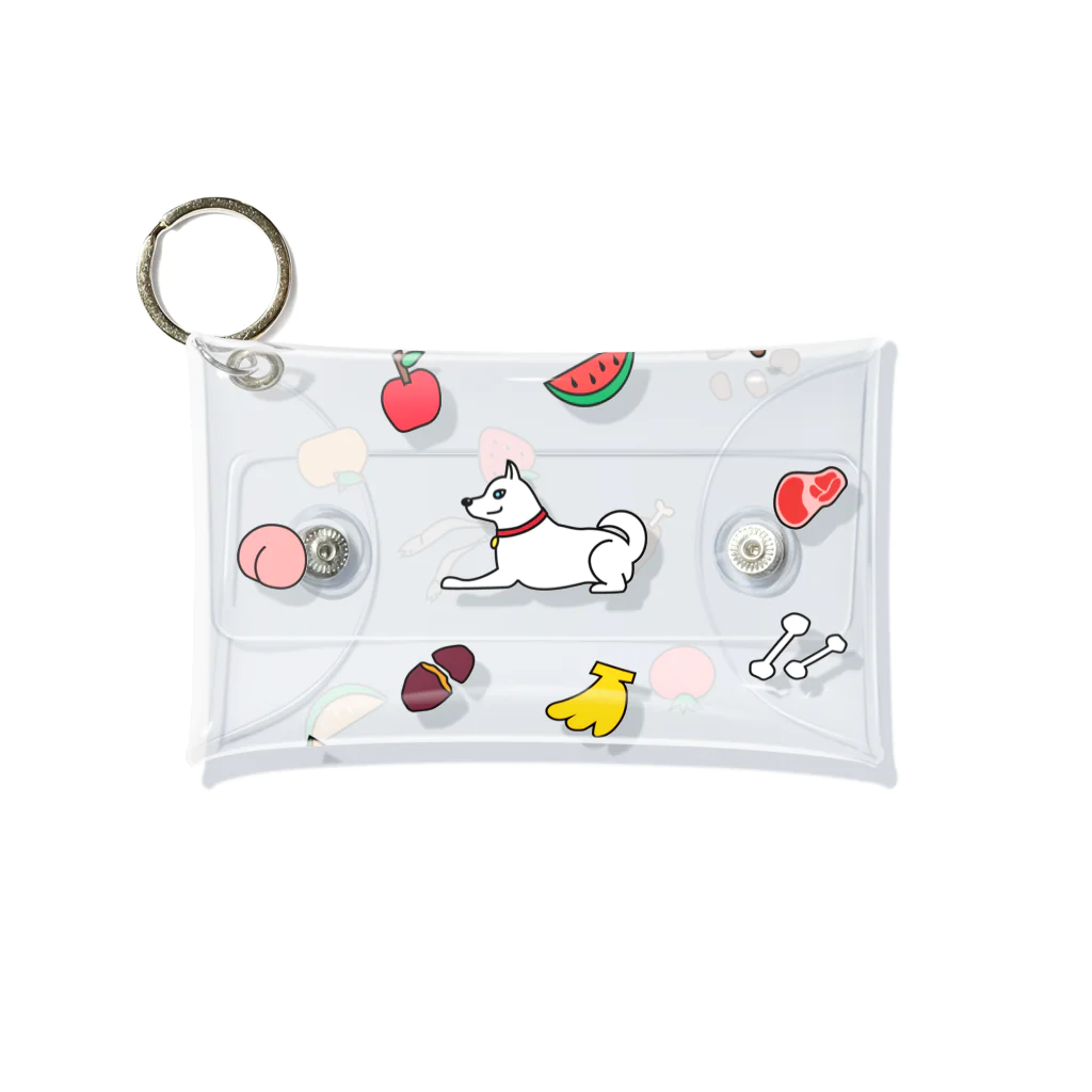 ri_animaldesignのわんことおやつ Mini Clear Multipurpose Case