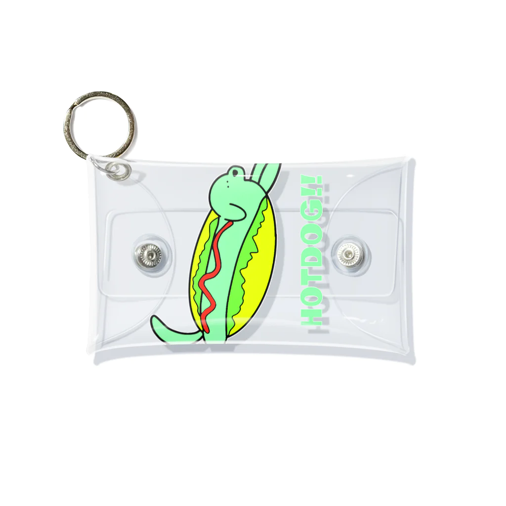 FOODZOOのHOTDOG(GREEN) Mini Clear Multipurpose Case