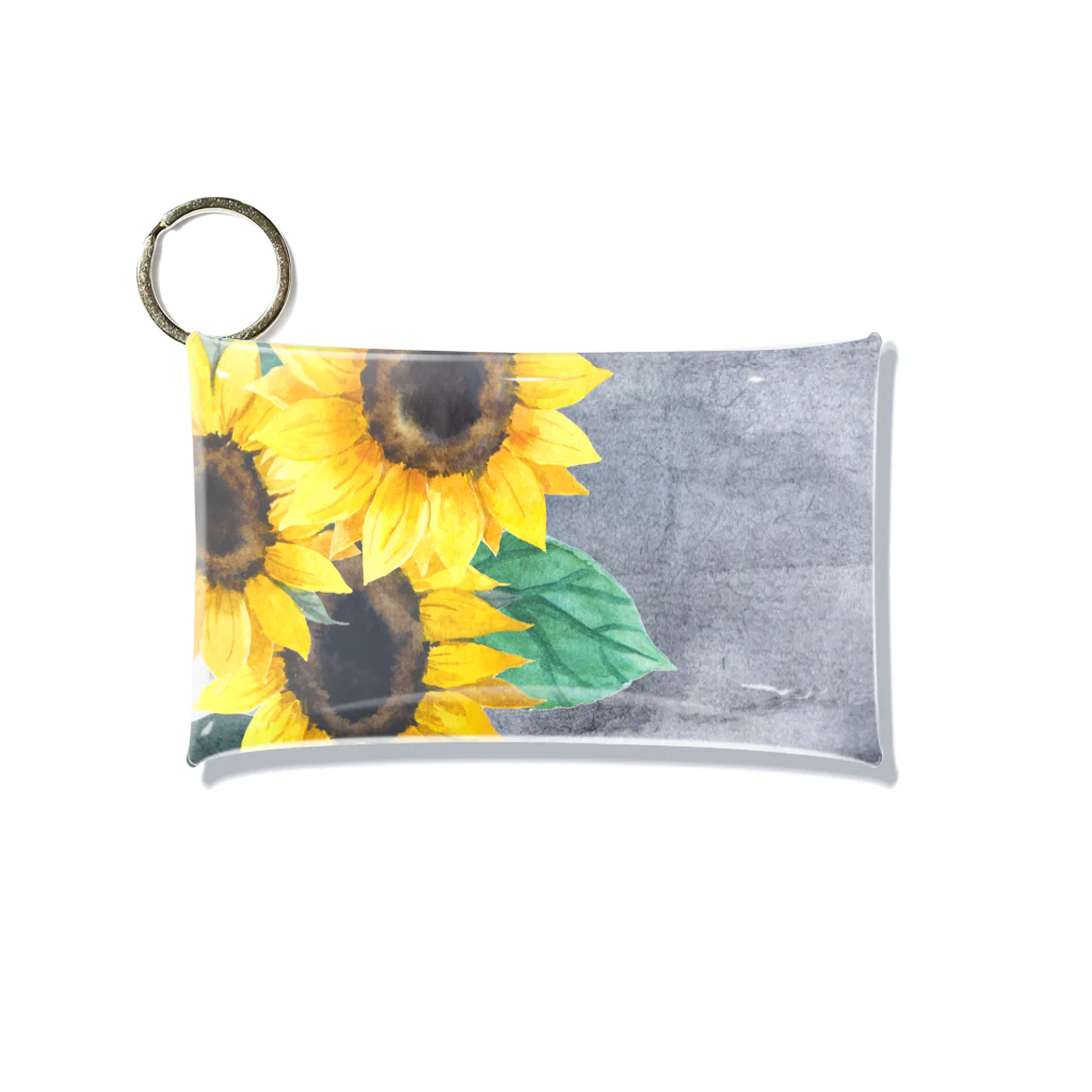 Fred HorstmanのWatering bucket and sunflowers  じょうろ と ひまわり Mini Clear Multipurpose Case