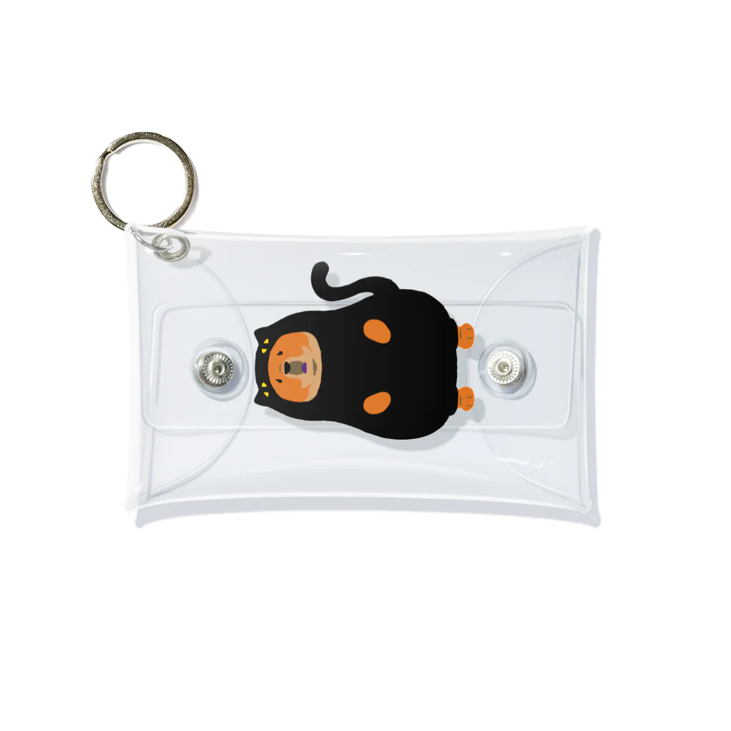 Qooroの猫かぶりチャウさん　黒猫さん Mini Clear Multipurpose Case