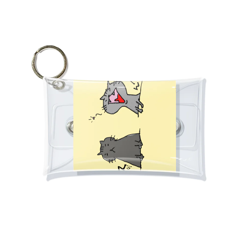 Mie_mieのあくびねこ Mini Clear Multipurpose Case