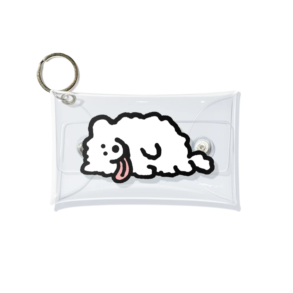 mmhnの横たわる犬 Mini Clear Multipurpose Case