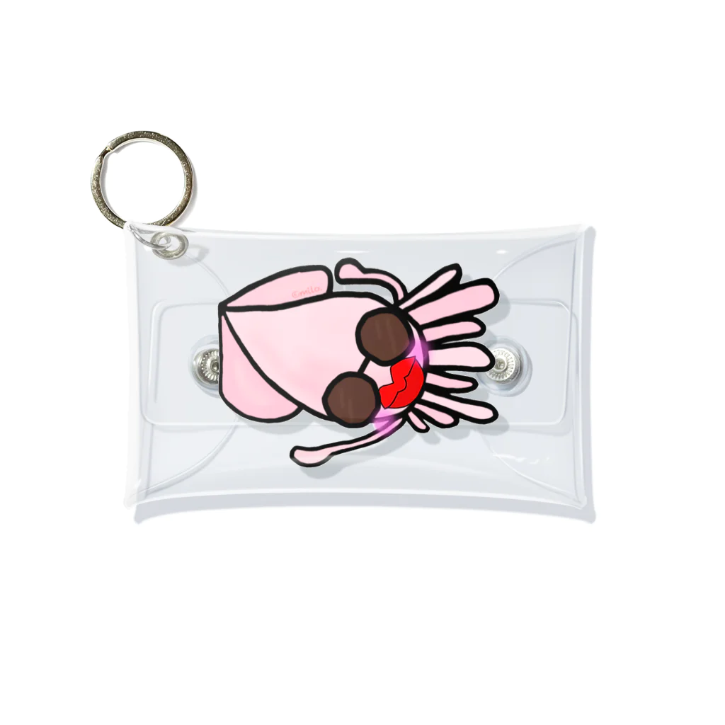 mon chou chouのhappy ika -kun★ Mini Clear Multipurpose Case