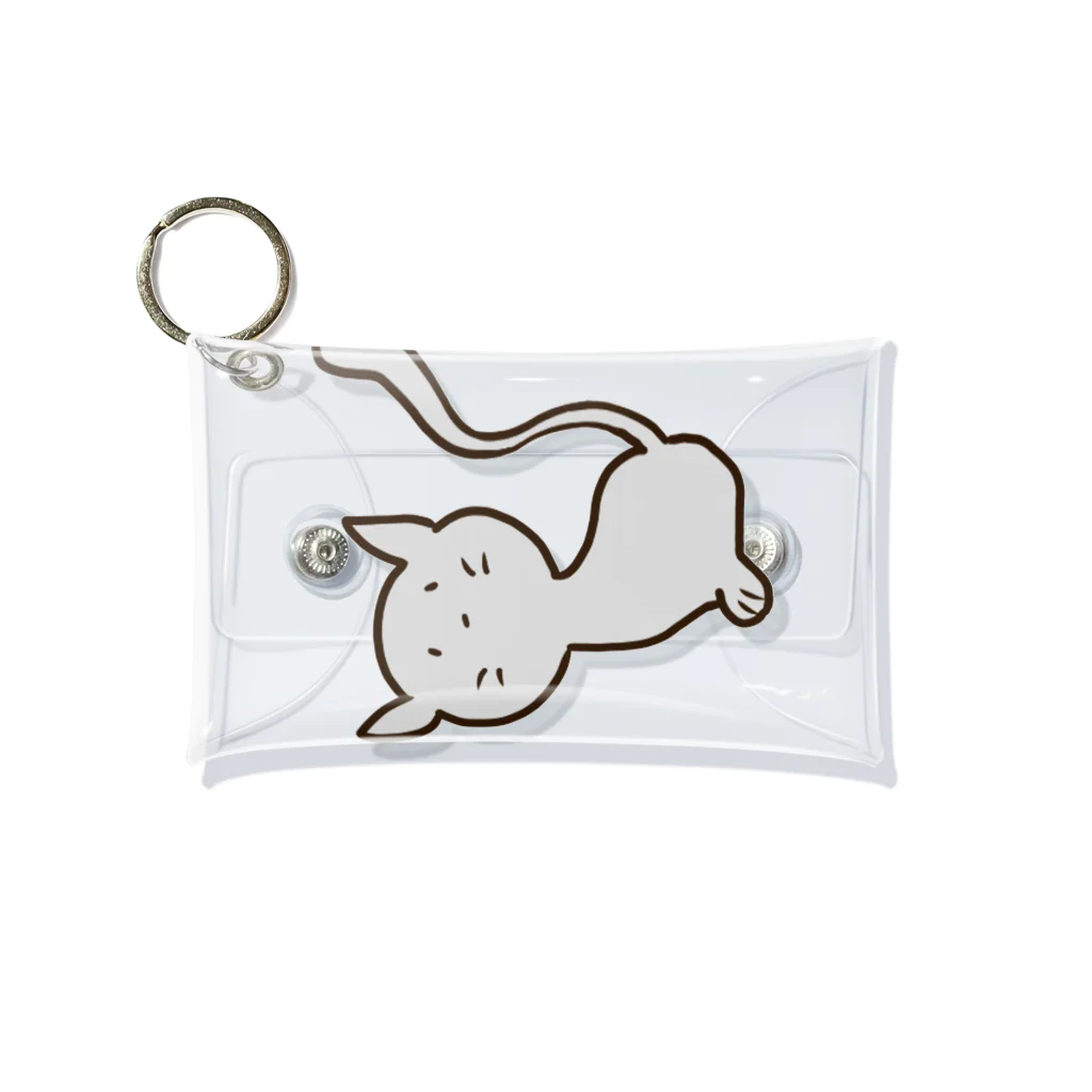 dreamtea3のグレーの猫 Mini Clear Multipurpose Case