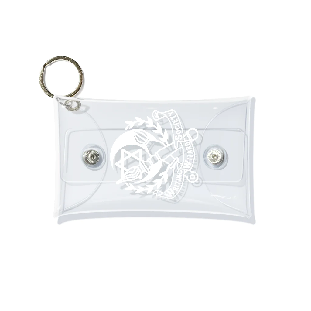 筆記魔法協会SUZURI店の筆記魔法協会Tシャツ Mini Clear Multipurpose Case