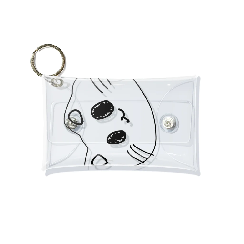 あられちのねこくん Mini Clear Multipurpose Case