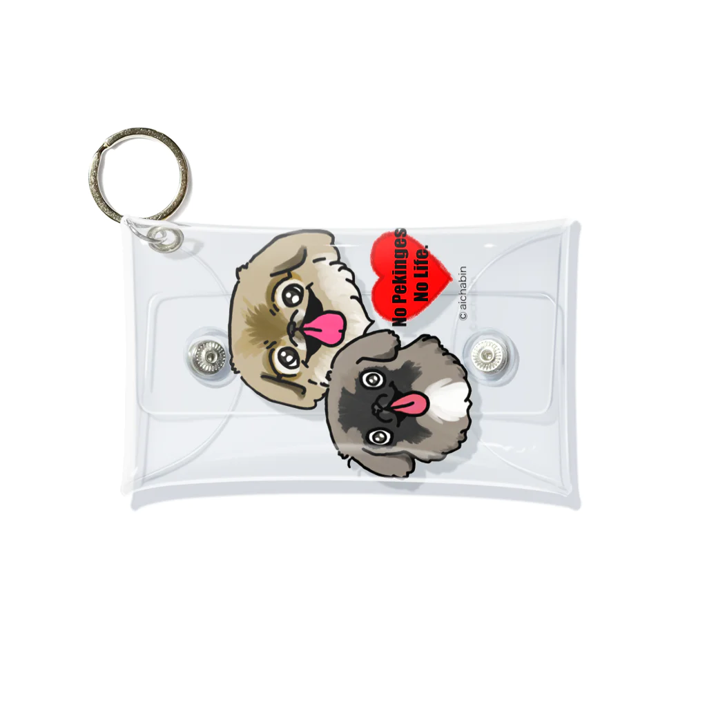 ペキニーズ好きによるペキニーズグッズ屋さんのNo Pekingese No Life. Mini Clear Multipurpose Case