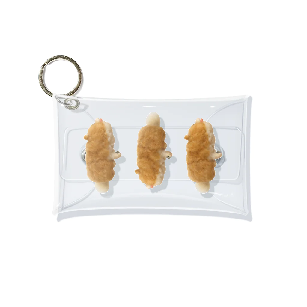 100のhot dog dog ヨコ3 Mini Clear Multipurpose Case