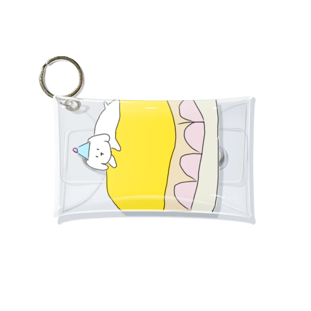 みにゆん　ねこのLovely puppy cake Mini Clear Multipurpose Case