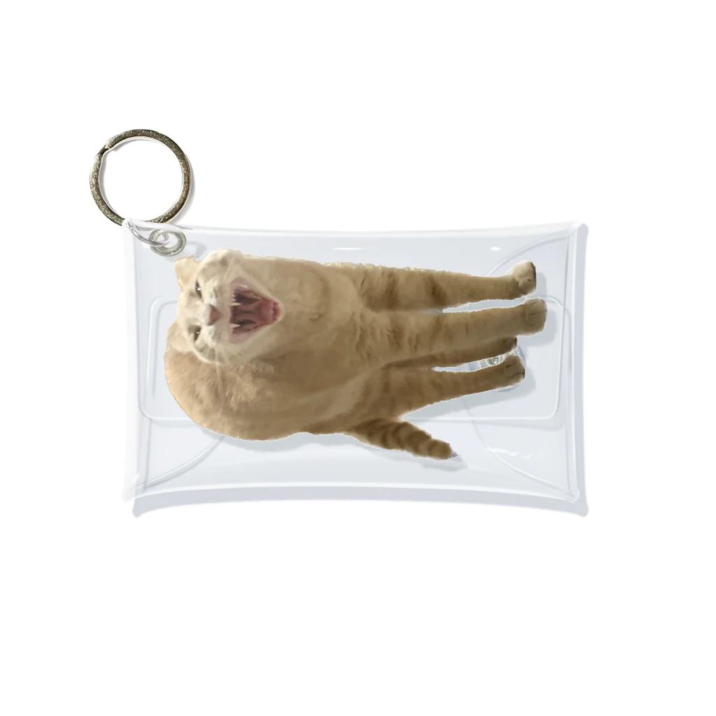 茶トラねこずのあくび猫のシロ Mini Clear Multipurpose Case