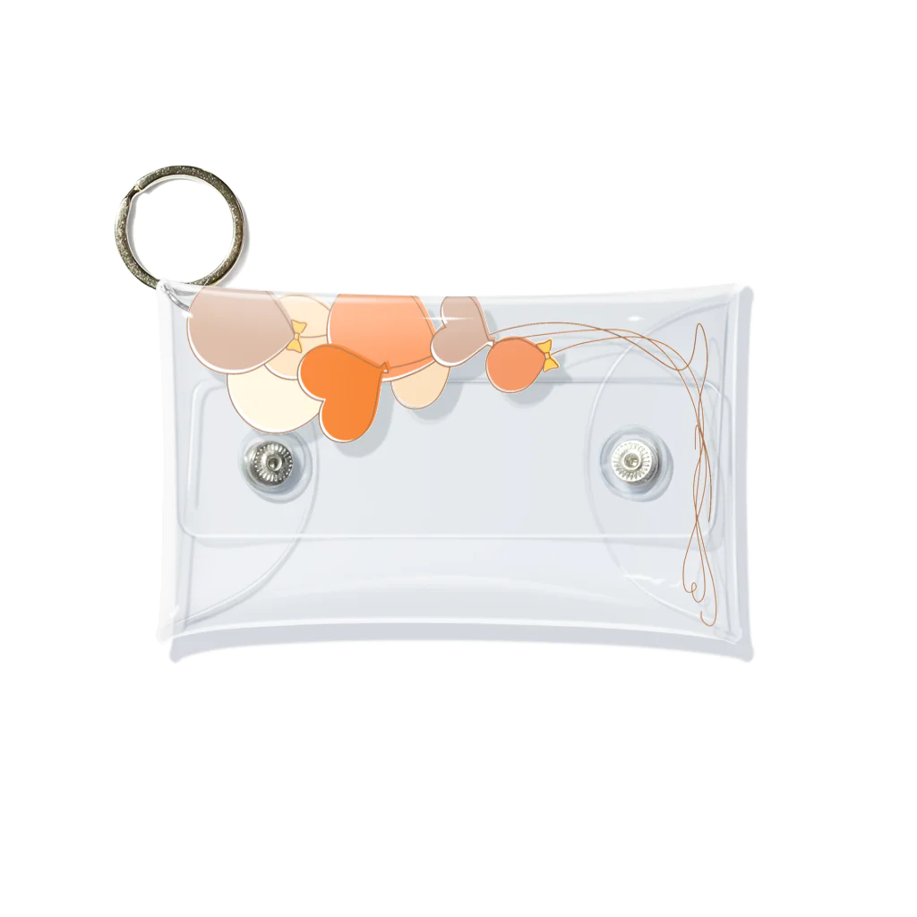 hanaの推し活ショップのorange balloons Mini Clear Multipurpose Case