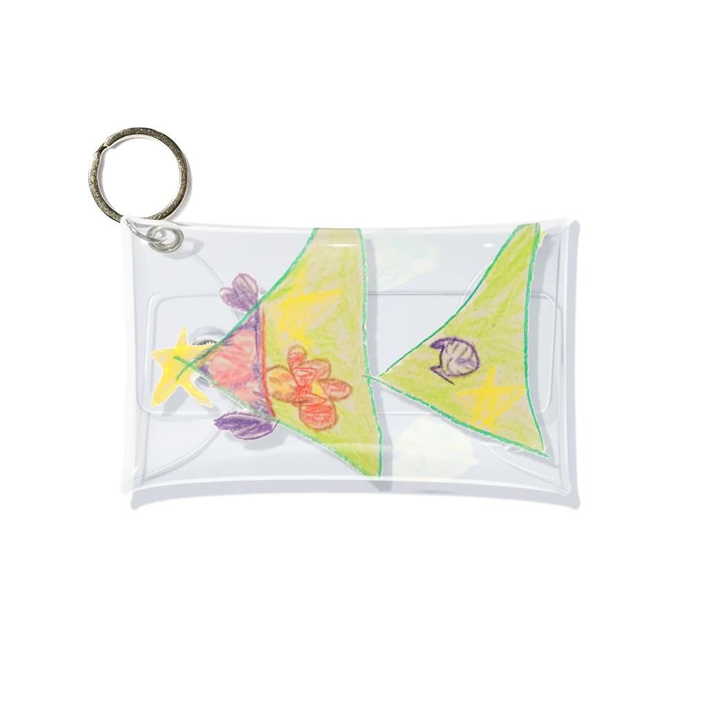 KidsArtの【子どもの絵】クリスマスツリー Mini Clear Multipurpose Case