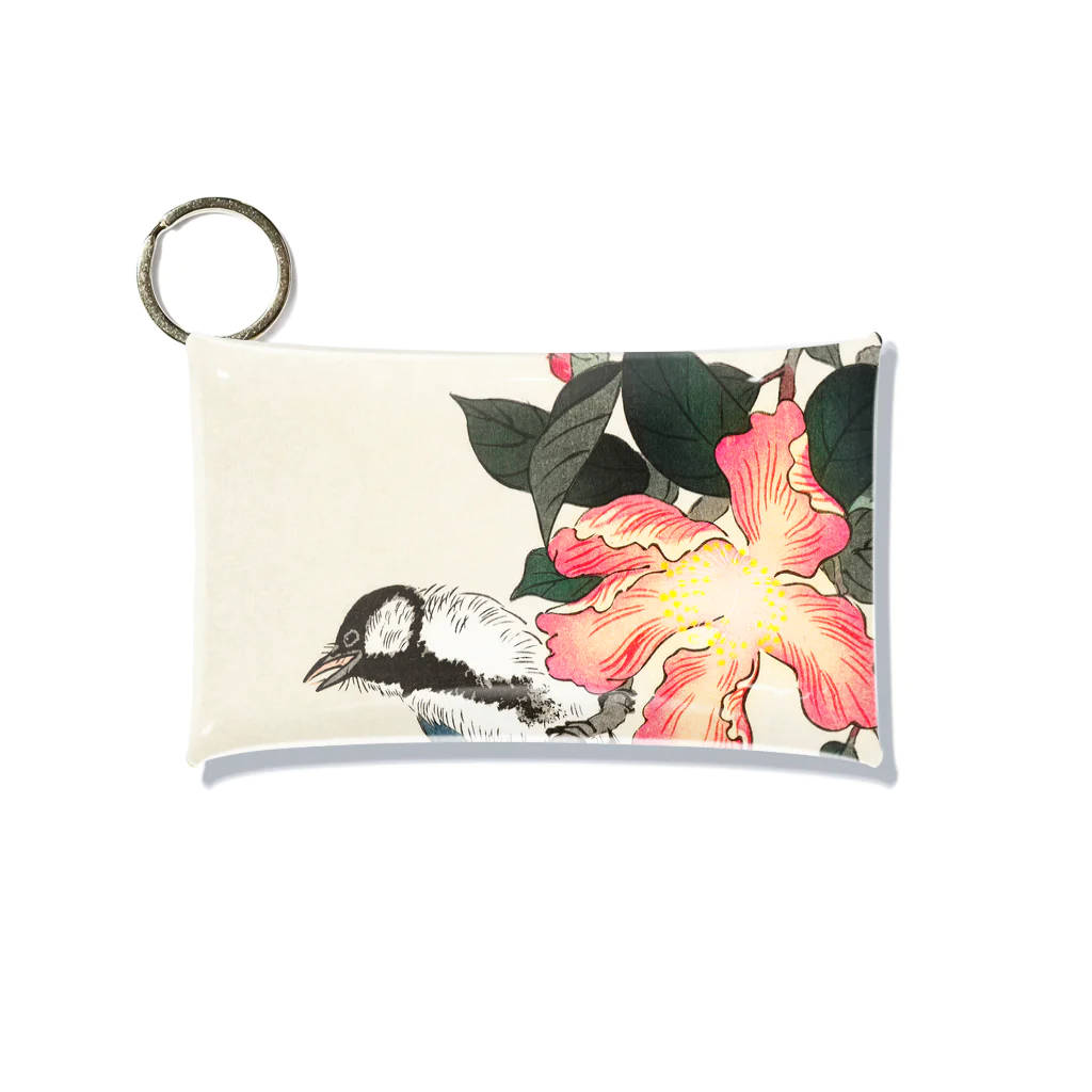 MUGEN ARTの小原古邨　椿に四十雀  Ohara Koson / Great tit on branch with pink flowers  Mini Clear Multipurpose Case