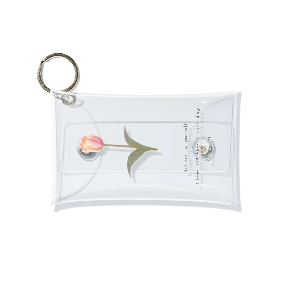 rilybiiのSakura Peach Tulip . Mini Clear Multipurpose Case