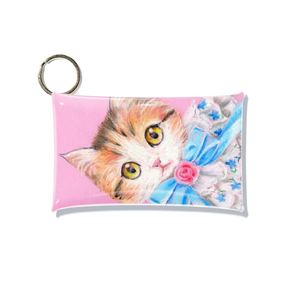 Ａｔｅｌｉｅｒ　Ｈｅｕｒｅｕｘのふわふわスタイの三毛猫ちゃん　ミニパステル肖像画 Mini Clear Multipurpose Case