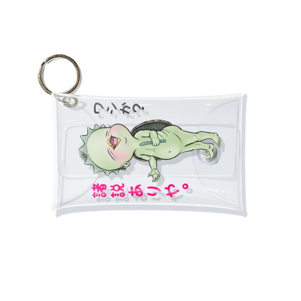 メイプル楓／イラストレーターの【大阪生まれの河童】/ Vol019191 Mini Clear Multipurpose Case