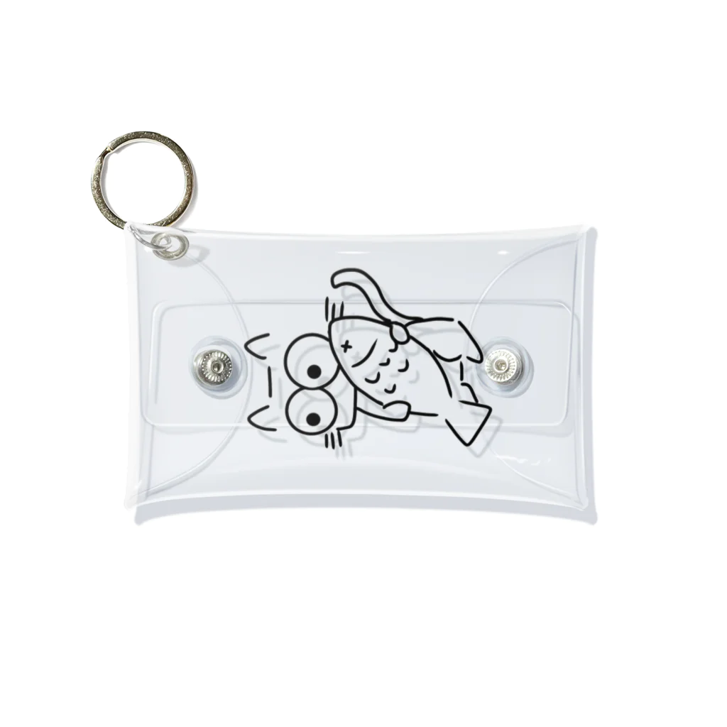 へなちょこな店のお魚抱えた野良猫 Mini Clear Multipurpose Case