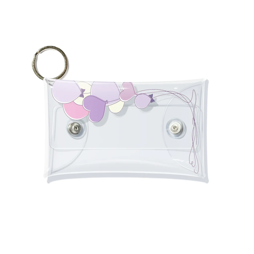 hanaの推し活ショップのpurple balloons ミニクリアマルチケース Mini Clear Multipurpose Case