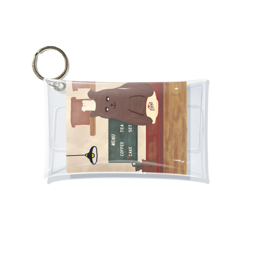 【KOTCH】 Tシャツショップのくまのカフェ Mini Clear Multipurpose Case