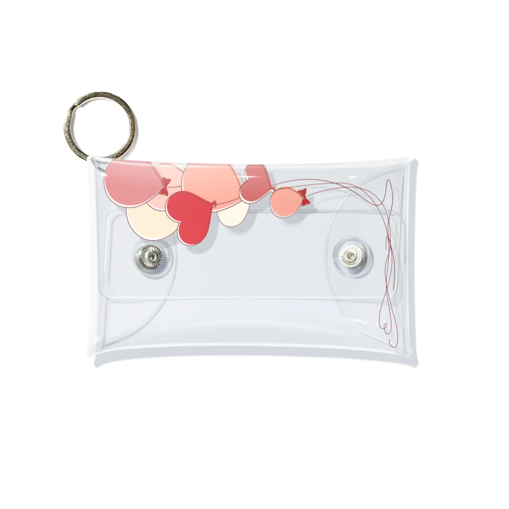 hanaの推し活ショップのred balloons Mini Clear Multipurpose Case