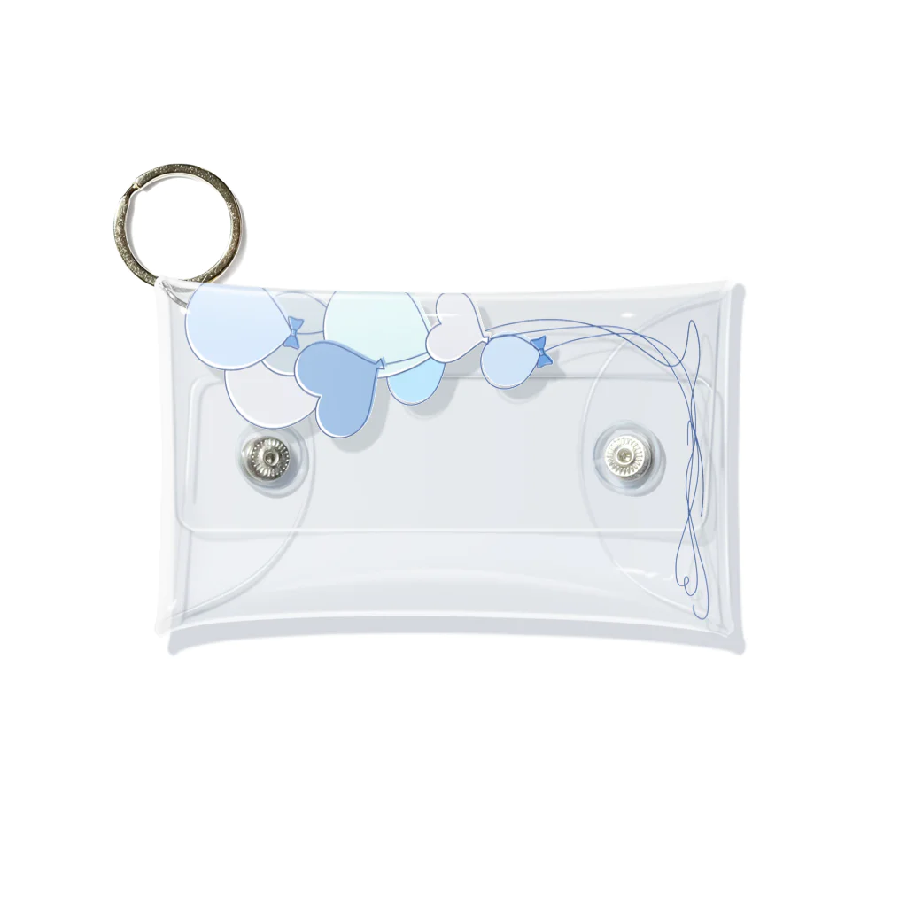 hanaの推し活ショップのblue balloons Mini Clear Multipurpose Case