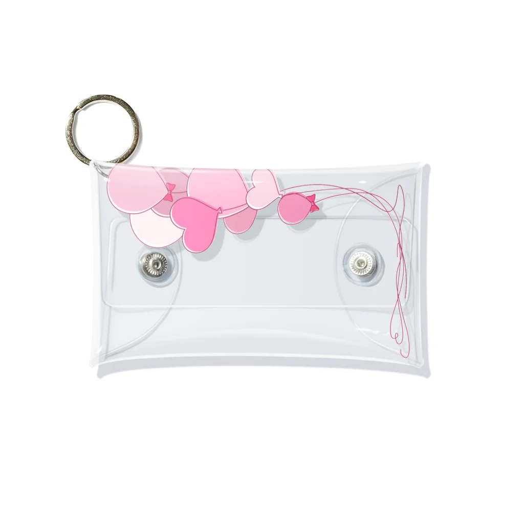 hanaの推し活ショップのpink balloons Mini Clear Multipurpose Case