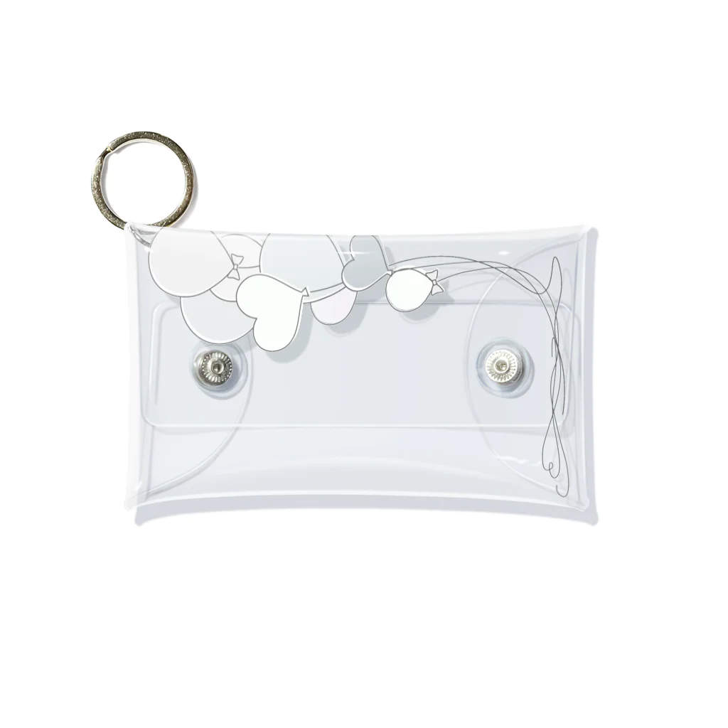 hanaの推し活ショップのwhite balloons Mini Clear Multipurpose Case